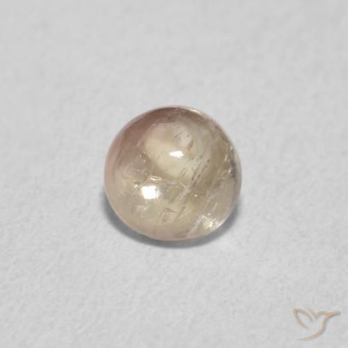 0.71 ct Orange Tourmaline Stone, Natural Tourmaline in Round Cabochon Shape for Sale