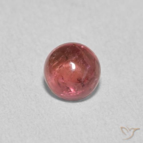 0.69ct Natural Medium Dark-Pink Tourmaline, Round, Transparent