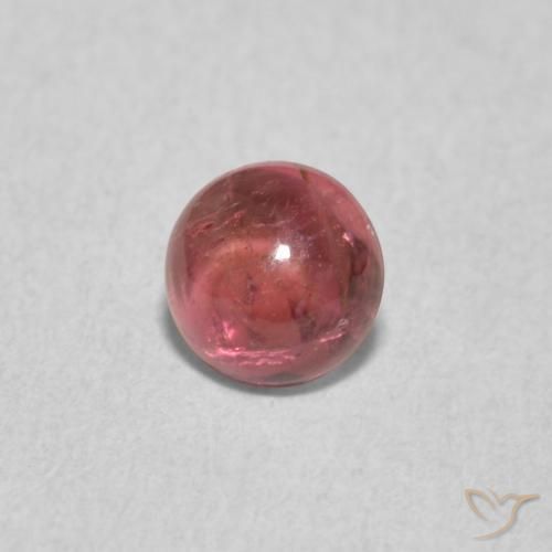 0.69 ct Pink Tourmaline Stone, Natural Tourmaline in Round Cabochon Shape for Sale