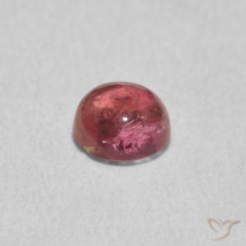 Tourmaline Gemstone in 5.2 mm Size for Sale, Tourmaline Stone in Medium Dark-Pink Color