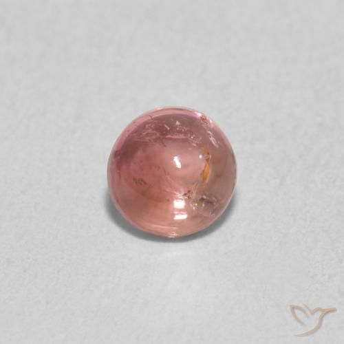 0.58 ct Pink Tourmaline Gemstone, Tourmaline Gem in Round Cabochon Shape for Sale.