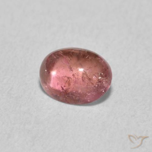 0.77 ct Pink Tourmaline Stone, Natural Tourmaline in Oval Cabochon Shape for Sale