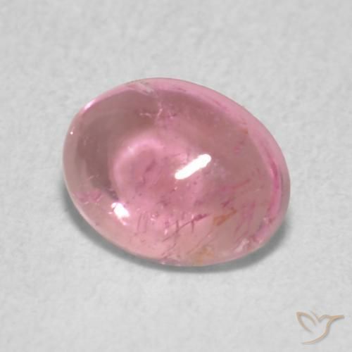 0.65 ct Pink Tourmaline Stone, Natural Tourmaline in Oval Cabochon Shape for Sale