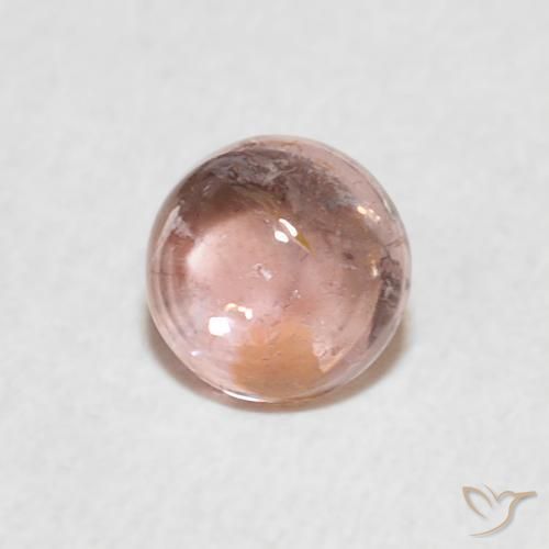 0.61 ct Pink Tourmaline Stone, Natural Tourmaline in Round Cabochon Shape for Sale