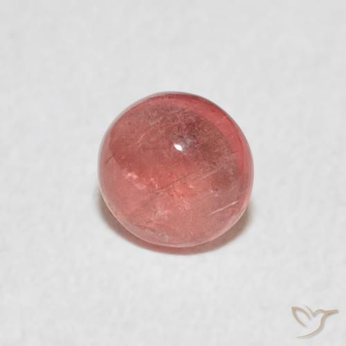0.47 ct Pink Tourmaline Stone, Natural Tourmaline in Round Cabochon Shape for Sale