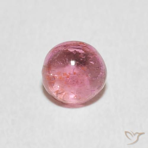 0.57ct Natural Medium Pink Tourmaline, Round, Transparent