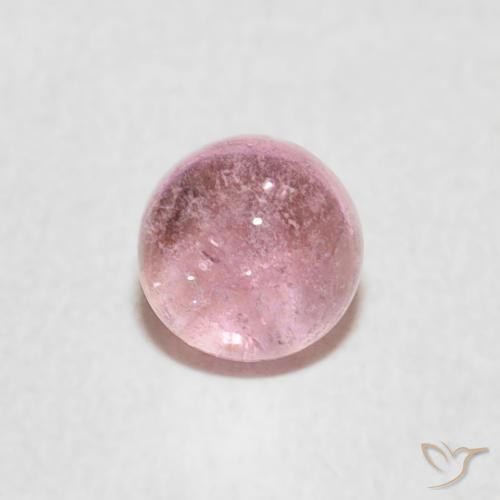 0.70ct Natural Light Bubblegum Pink Tourmaline, Round, Transparent