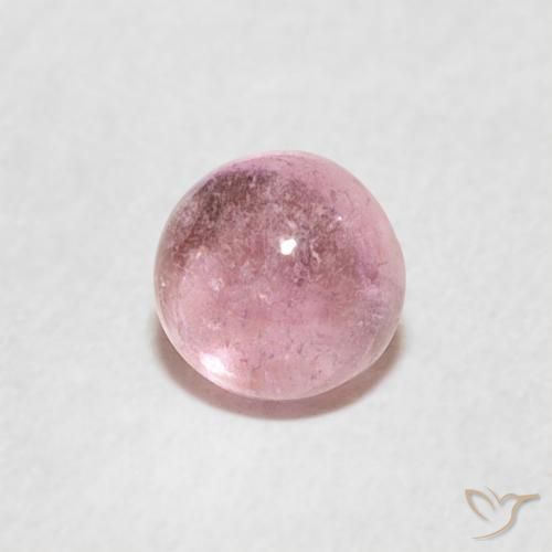 0.70 ct Pink Tourmaline Stone, Natural Tourmaline in Round Cabochon Shape for Sale