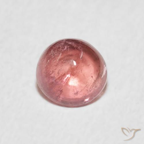 0.72ct Natural Orange Pink Tourmaline, Round, Transparent