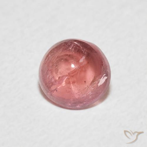 0.72 ct Pink Tourmaline Stone, Natural Tourmaline in Round Cabochon Shape for Sale