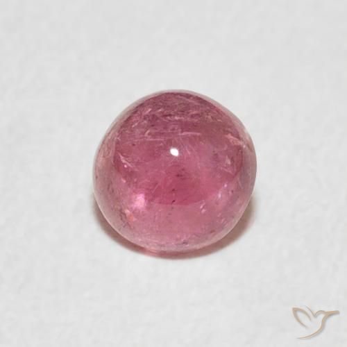 0.63 ct Pink Tourmaline Stone, Natural Tourmaline in Round Cabochon Shape for Sale