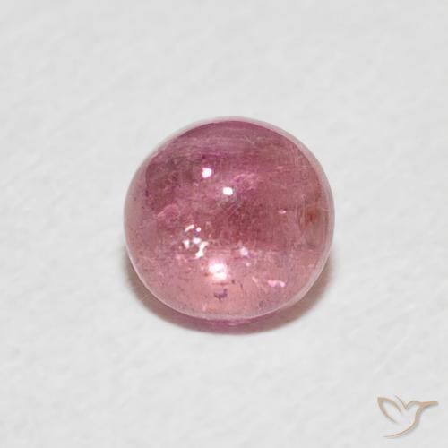 0.64 ct Pink Tourmaline Stone, Natural Tourmaline in Round Cabochon Shape for Sale
