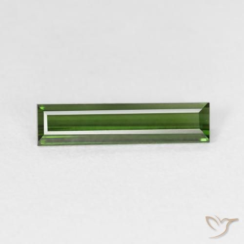 1.16ct Natural Forest Green Tourmaline, Baguette, VS