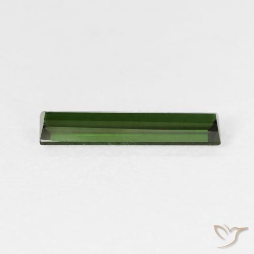 Tourmaline Gemstone in 13.7 x 3.4 mm Size for Sale, Tourmaline Stone in Forest Green Color