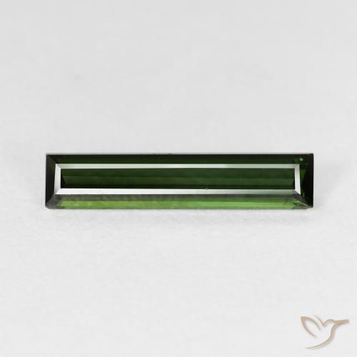 1.28ct Natural Forest Green Tourmaline, Baguette, VS, Photo A