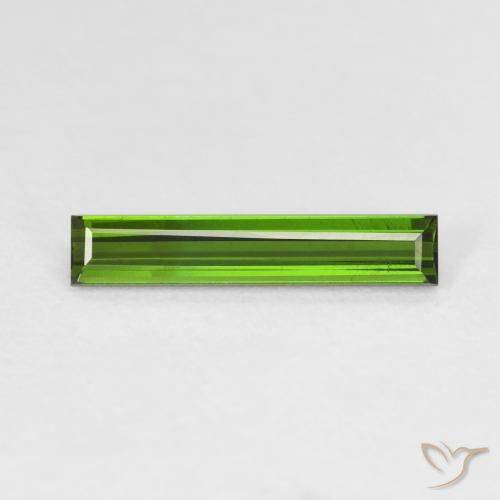 1.17ct Natural Deep Green Tourmaline, Baguette, VVS-VS