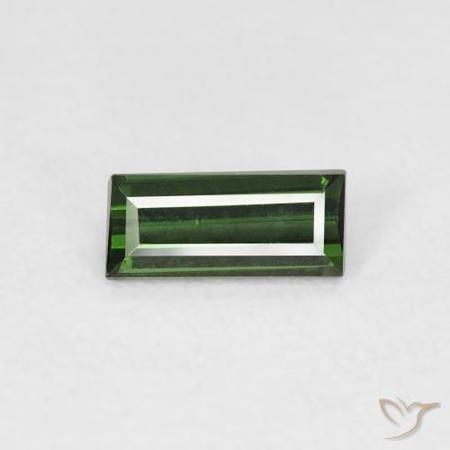 0.46ct Natural Forest Green Tourmaline, Baguette, VVS-VS