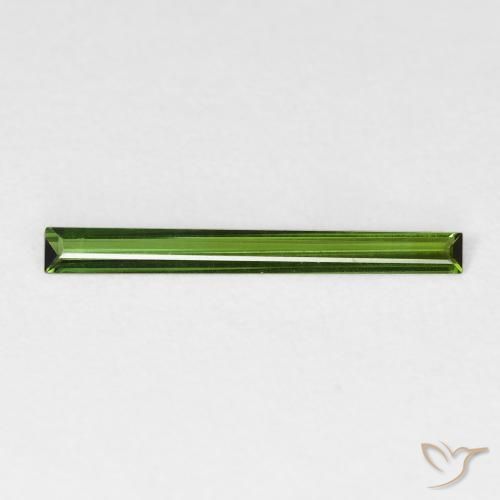 0.49ct Natural Earthy Green Tourmaline, Baguette, VVS-VS