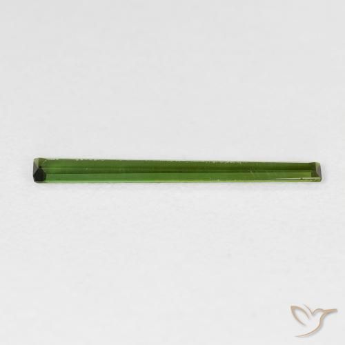 Tourmaline Gemstone in 18.8 x 2.1 mm Size for Sale, Tourmaline Stone in Earthy Green Color