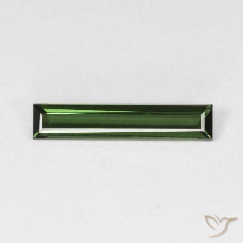0.83ct Natural Earthy Green Tourmaline, Baguette, VVS-VS