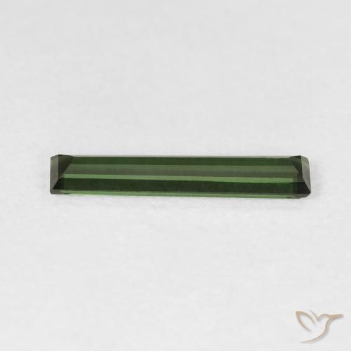 Tourmaline Gemstone in 14 x 2.9 mm Size for Sale, Tourmaline Stone in Earthy Green Color