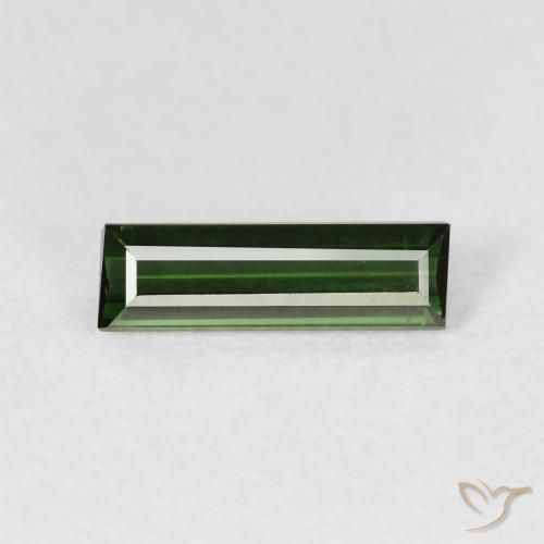 0.72ct Natural Earthy Green Tourmaline, Baguette, VVS-VS