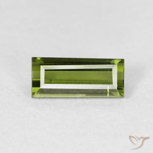 1.20ct Natural Earth Green Tourmaline, Baguette, VVS-VS, Photo A