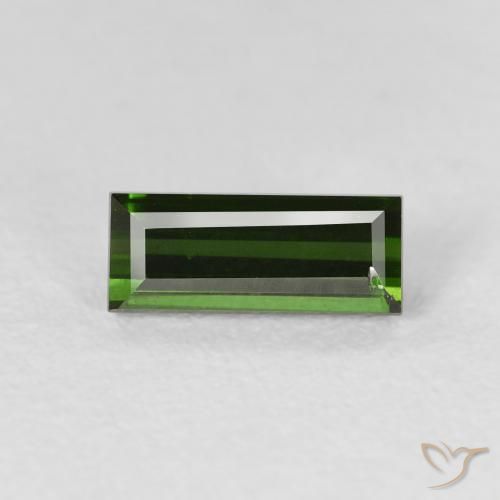 0.77ct Natural Earthy Green Tourmaline, Baguette, VS