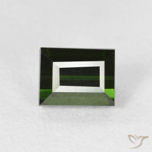 1.19ct Natural Forest Green Tourmaline, Baguette, VVS-VS