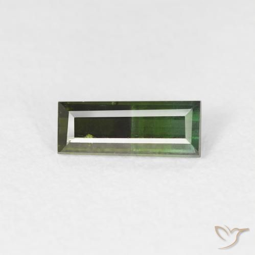 0.61ct Natural Earthy Green Tourmaline, Baguette, VS