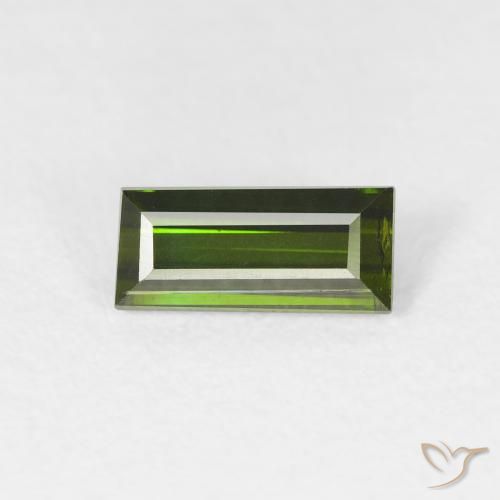 0.88ct Natural Forest Green Tourmaline, Baguette, VS