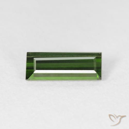0.86ct طبيعي أخضر ترابى تورمالين, باجيت, قليلا جدا, Photo A