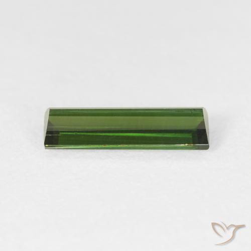 Tourmaline Gemstone in 11.9 x 3.9 mm Size for Sale, Tourmaline Stone in Forest Green Color