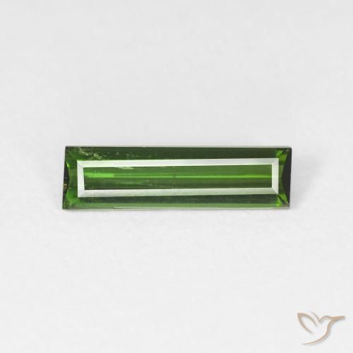 0.92ct Natural Dark Green Tourmaline, Baguette, VS