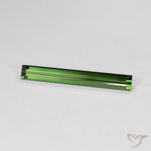 1.14ct Natural Earthy Green Tourmaline, Baguette, VVS-VS