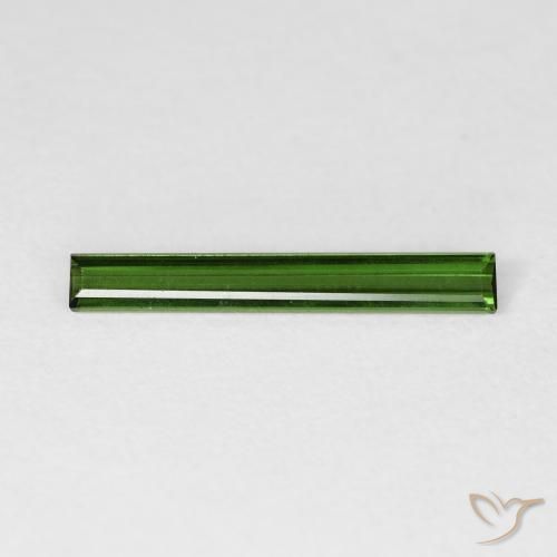 0.81ct Natural Dark Green Tourmaline, Baguette, VVS-VS