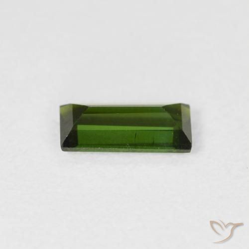 Tourmaline Gemstone in 7.4 x 3.7 mm Size for Sale, Tourmaline Stone in Forest Green Color