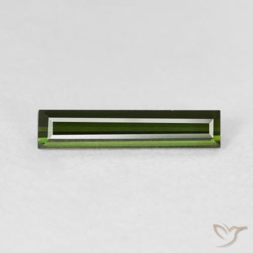 0.94ct Natural Yellowish Green Tourmaline, Baguette, VVS