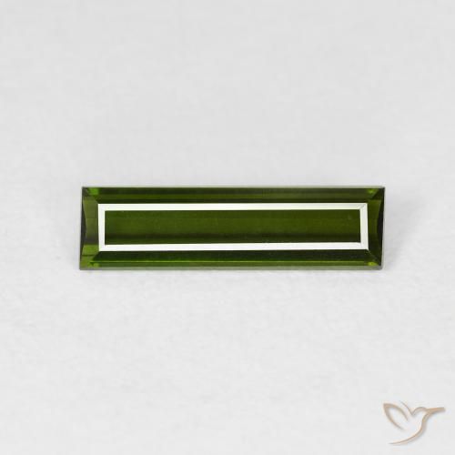 0.83ct Natural Earthy Green Tourmaline, Baguette, VVS