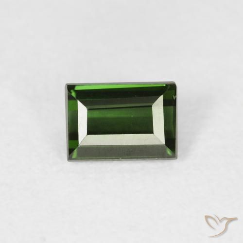 0.59ct Natural Forest Green Tourmaline, Baguette, VVS