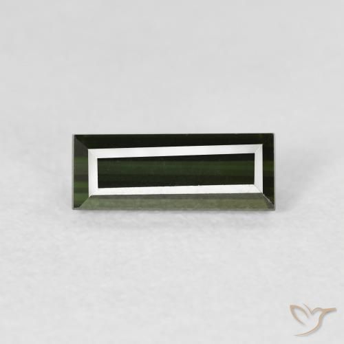 0.84ct Natural Earthy Green Tourmaline, Baguette, VVS
