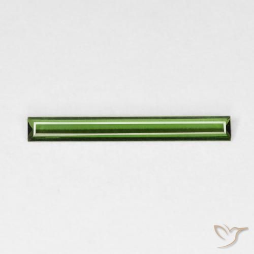 0.50ct Natural Earthy Green Tourmaline, Baguette, VVS
