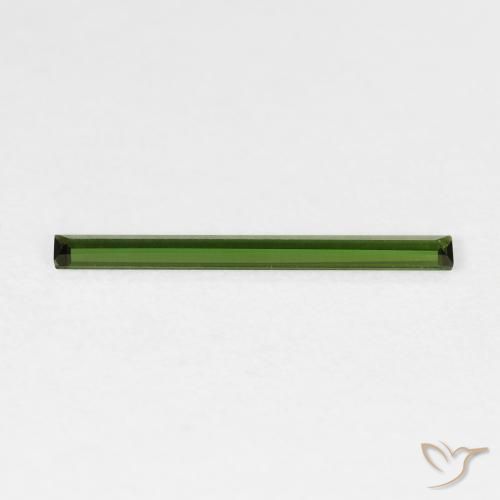 Tourmaline Gemstone in 17.8 x 2.2 mm Size for Sale, Tourmaline Stone in Earthy Green Color