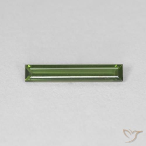 0.46ct Natural Forest Green Tourmaline, Baguette, VVS
