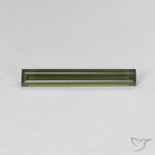 0.62ct Natural Earthy Green Tourmaline, Baguette, VVS