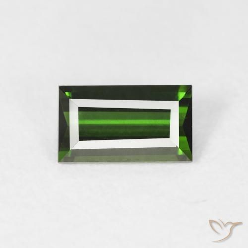 0.82ct Natural Earthy Green Tourmaline, Baguette, VVS
