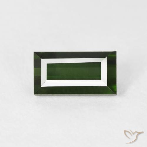 1.18ct Natural Forest Green Tourmaline, Baguette, VVS