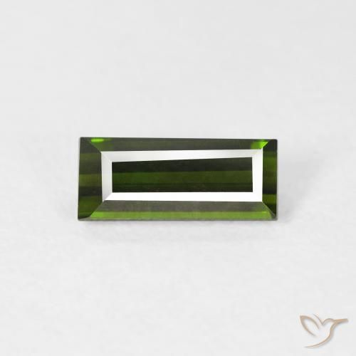 0.95ct Natural Forest Green Tourmaline, Baguette, VVS, Photo A