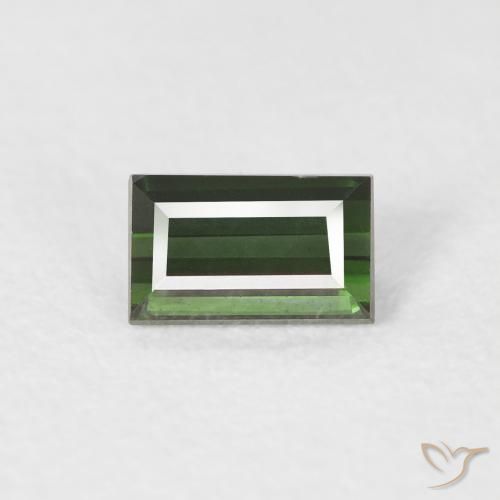 0.47ct Natural Forest Green Tourmaline, Baguette, VVS