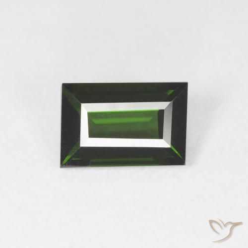 1.23ct Natural Forest Green Tourmaline, Baguette, VVS